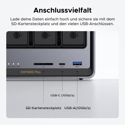 UGREEN NASync DXP4800 Plus 4-Bay Desktop-NAS, 10GbE, ohne Festplatten