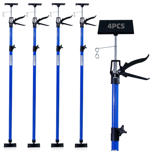 CCLIFE Einhand-Deckenstütze Montagestütze 4er Set 115-290 cm, gelb-schwarz, teleskopisch. Fixiert Bauteile bei Deckenmontage.