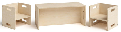 Bellabino AKI Kindermöbel Set Montessori 3-tlg. Holz
