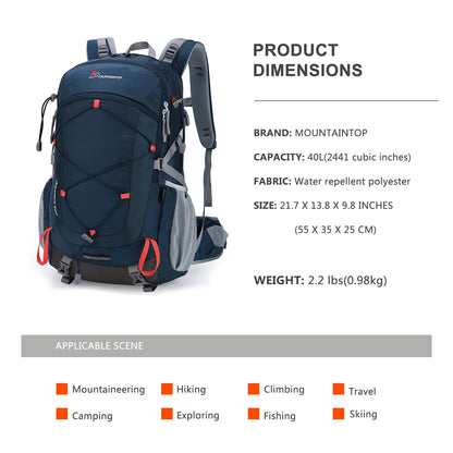 Mountaintop Wanderrucksack 40L Trekkingrucksack mit Regenhülle