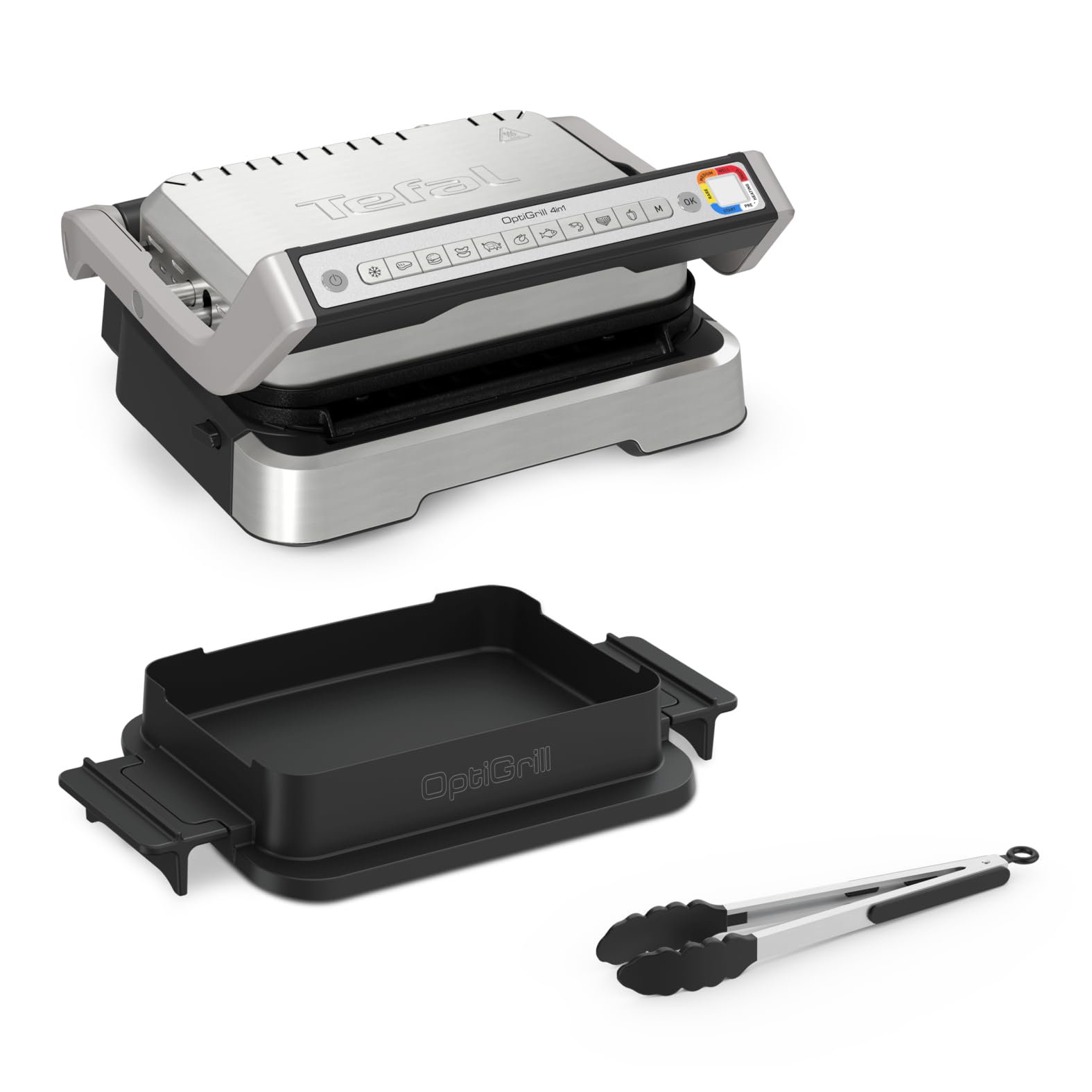 Tefal OptiGrill 4in1 Kontaktgrill mit Backschale - GC776D10. Schwarzer Klappgrill mit Backschale zum Grillen & Backen.