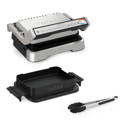 Tefal OptiGrill 4in1 Kontaktgrill mit Backschale - GC776D10. Schwarzer Klappgrill mit Backschale zum Grillen & Backen.