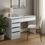 Bellamio Nore Schreibtisch in Weiss mit 5 Schubladen, 110 x 53 cm als Arbeits- und Schminktisch
