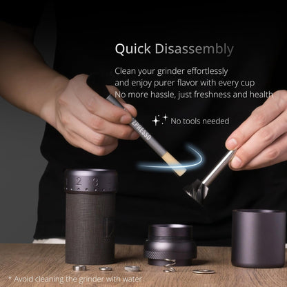 1Zpresso J-Ultra Manuelle Kaffeemühle, Eisen Grau, konisches Mahlwerk