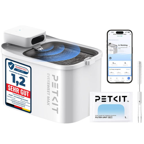 PETKIT Trinkbrunnen kabellos für Katzen und Hunde, 3 L, App-Steuerung