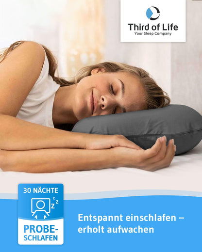 Third of Life ACAMAR Kissenbezug 2er-Set Dunkelgrau Mako-Baumwolle