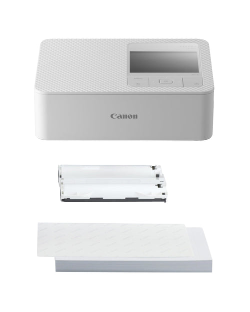 Canon SELPHY CP1500 Mobiler Fotodrucker - Weiss mit Papierset: Rechteckiger, weißer Fotodrucker für mobilen Fotodruck.