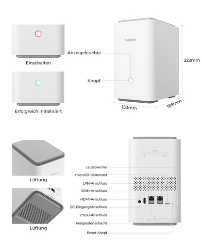 Reolink Home Hub Pro Überwachungszentrale mit 2TB Festplatte
