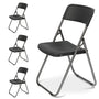 Sekey Klappstuhl 4er Set Gartenstuhl Rattan-Optik - Schwarz. Vier schwarze Klappstühle in Rattan-Optik zur platzsparenden Nutzung im Garten.