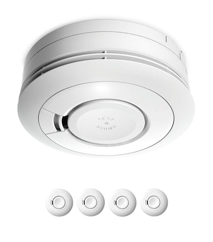 Ei Electronics Ei650 Rauchwarnmelder, 4er Set mit 10-Jahres-Batterie, weiss, rund