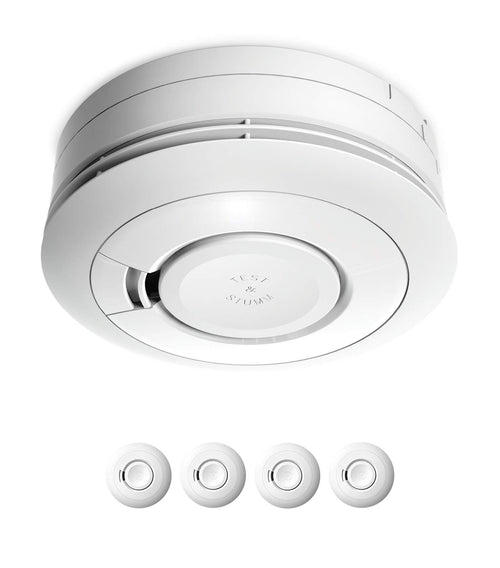 Ei Electronics Ei650 Rauchwarnmelder, 4er Set mit 10-Jahres-Batterie, weiss, rund