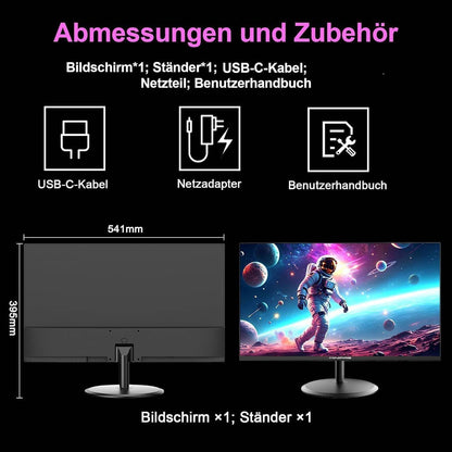Minifire 24 Zoll FHD USB-C Computer Monitor - MF24X3AC 100Hz