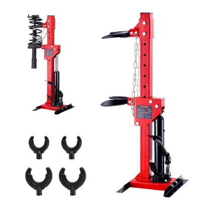 VEVOR Hydraulischer Federspanner 1T - 11-13cm & 14-17cm. Robuster Vertikalständer mit Hydraulikzylinder zum sicheren Komprimieren von Federbeinen.