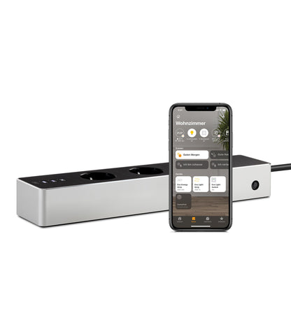 Eve Energy Strip Smarte Dreifach-Steckdosenleiste - HomeKit. Steuert 3 Geräte einzeln, misst deren Stromverbrauch mit HomeKit.