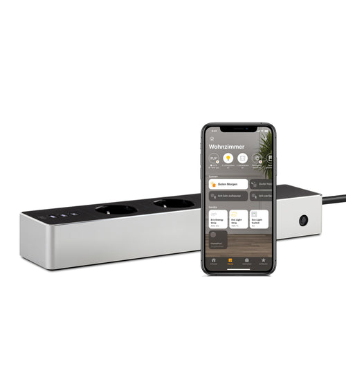 Eve Energy Strip Smarte Dreifach-Steckdosenleiste - HomeKit. Steuert 3 Geräte einzeln, misst deren Stromverbrauch mit HomeKit.