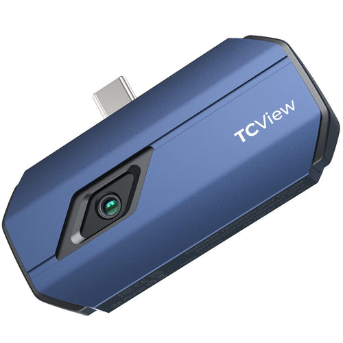 TOPDON TC001 Wärmebildkamera 512x384 für Android/Windows, kompakte schwarze USB-C-Kamera misst Infrarotstrahlung.