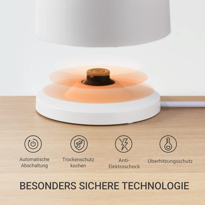 Midea Edelstahl Wasserkocher mit Temperatureinstellung 1,5 L weiss