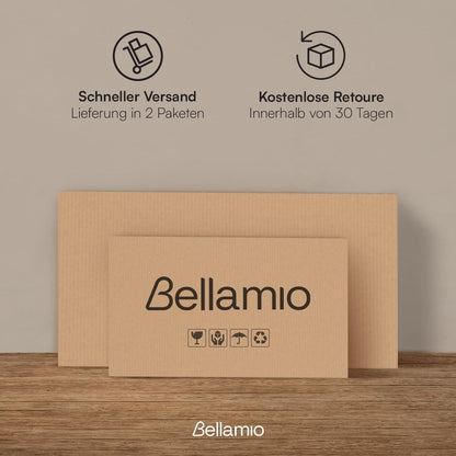 Bellamio Nore Schreibtisch in Weiss mit 5 Schubladen, 110 x 53 cm