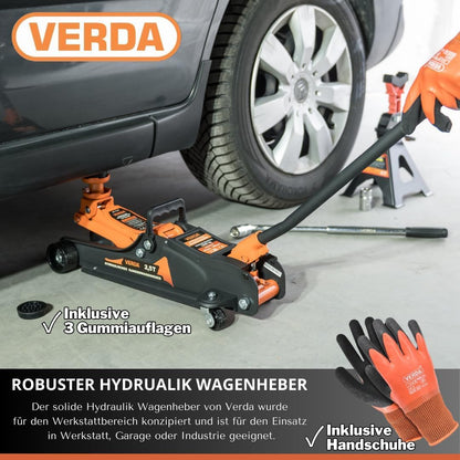 Sellnet Rangierwagenheber 2,5 t hydraulisch 85–365 mm im Koffer-Set