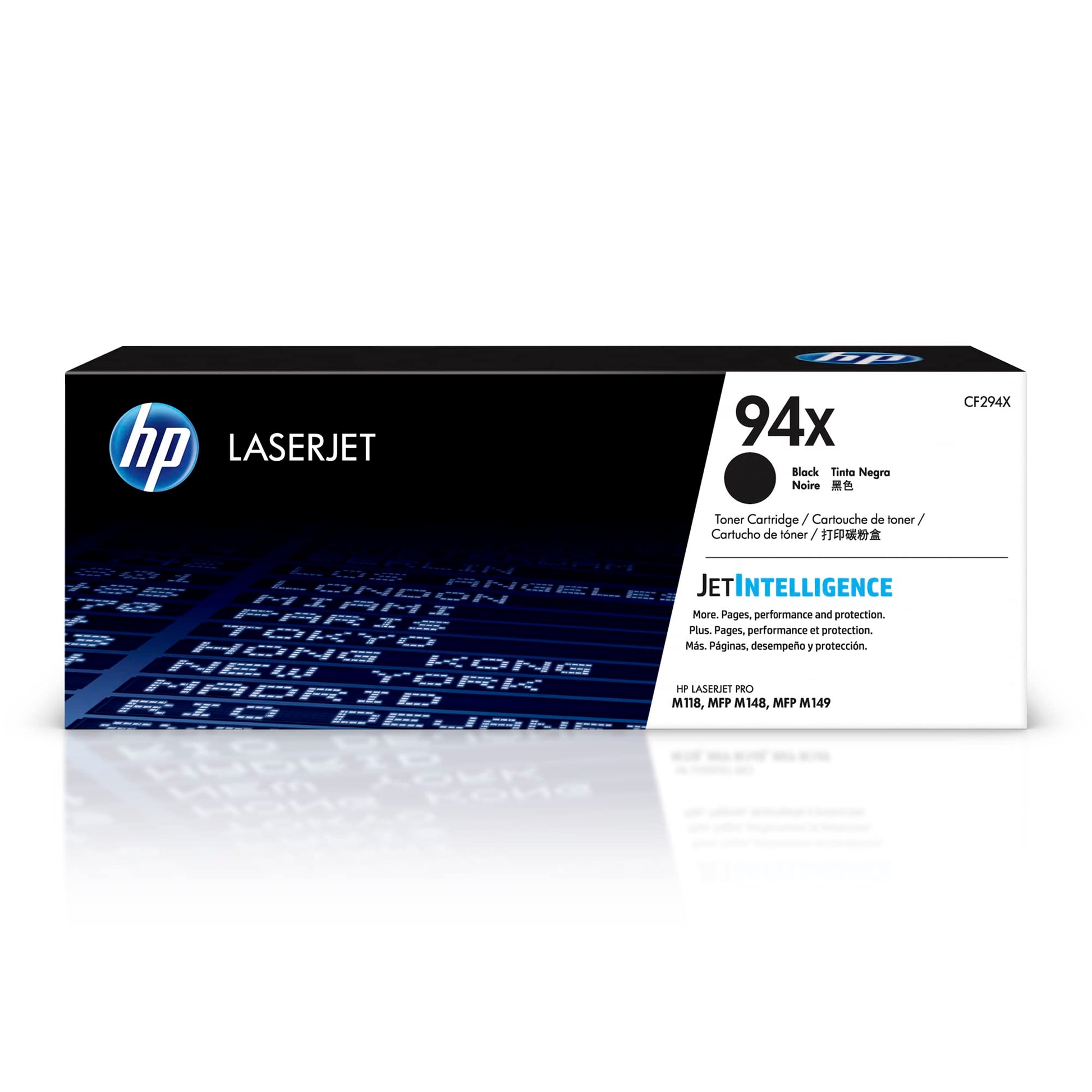 HP 94X (CF294A) original Toner schwarz hohe Reichweite. Rechteckige schwarze Tonerkartusche für HP Laserdrucker.