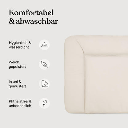 Ehrenkind Wickelauflage abwaschbar 72x85 cm, Wickelunterlage Beige