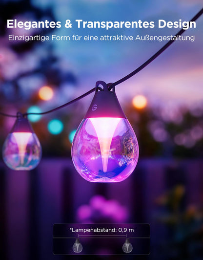 Govee LED Lichterkette Aussen 30M – RGBWIC Dimmbar Smart