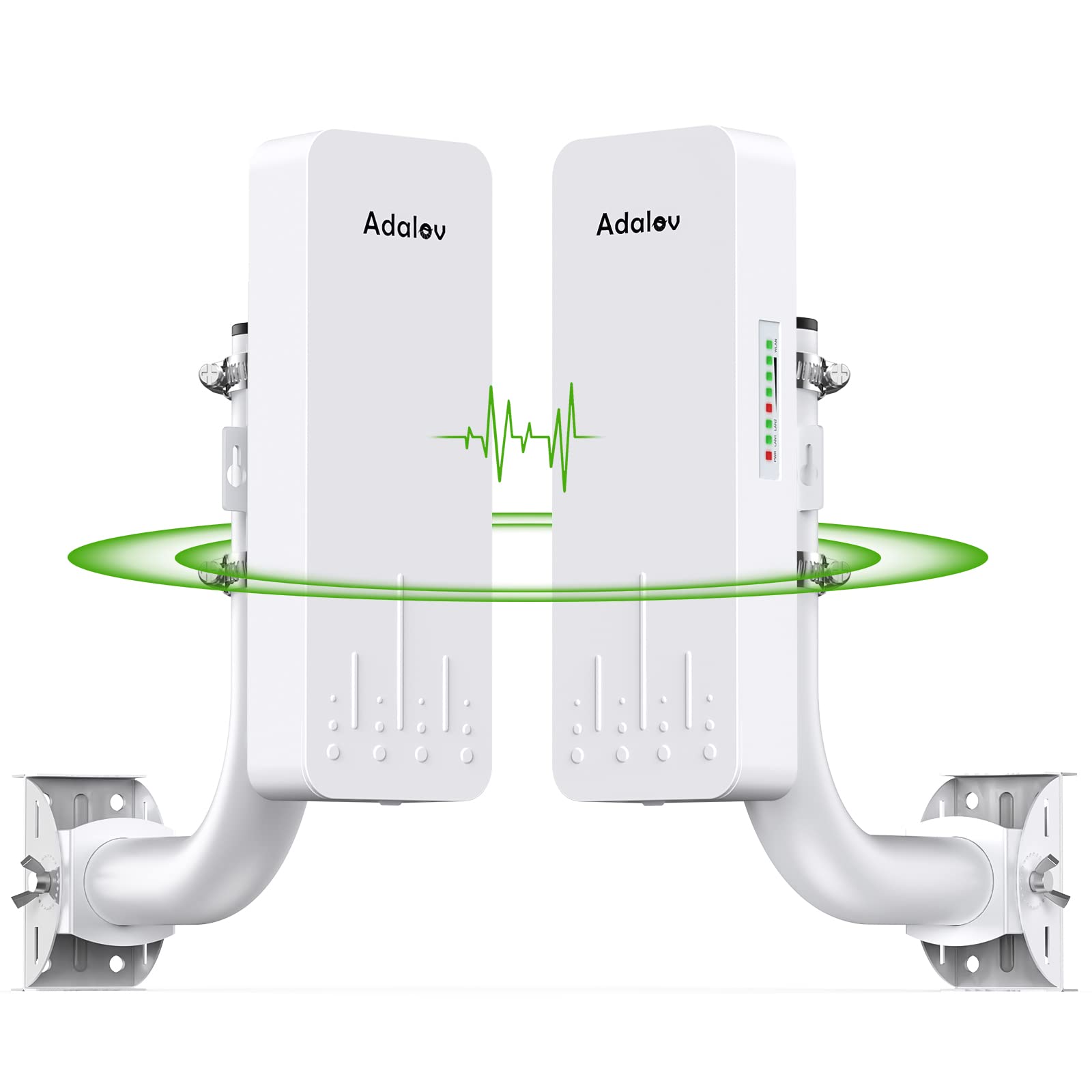 Adalov CPE660 WLAN-Bridge Outdoor 5.8 GHz - Punkt-zu-Punkt. Weißes Gehäuse. Baut drahtlose Brücken auf.