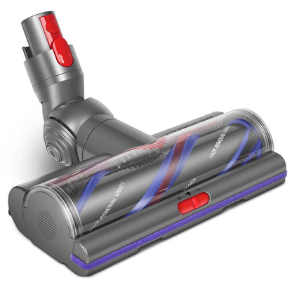RUKHOOL V11 Torque Drive Bodendüse. Dunkelgrau mit Bürstwalze. Regelt Saugleistung für Hart-/Teppichböden an Dyson V11/V15.