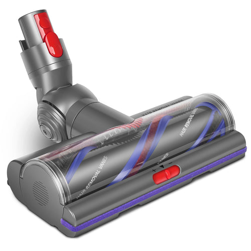 RUKHOOL V11 Torque Drive Bodendüse. Dunkelgrau mit Bürstwalze. Regelt Saugleistung für Hart-/Teppichböden an Dyson V11/V15.
