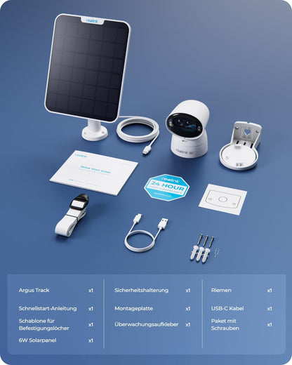 Reolink Argus Track 4K Solar Überwachungskamera mit 6W Solarpanel