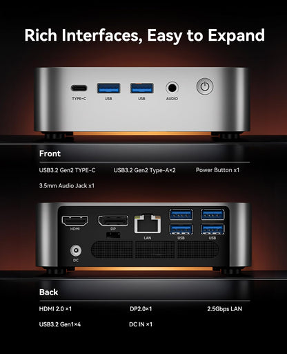 ACEMAGIC M1 Mini PC AMD Ryzen 7 6800H 16GB 512GB SSD