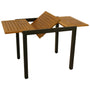 DEGAMO Gartentisch Vicenza aus Akazienholz, ausziehbar 80/120x70 cm, Aluminiumgestell in Anthrazit