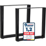 Melko Tischkufen 60x72cm – 80x40mm Tiefschwarz. Tiefschwarze Kufen, 80x40mm Rechteckprofil. Stabile Basis für Tischplatten.