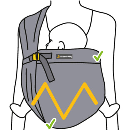 Minimonkey Mini Sling Babytrage grün für Neugeborene bis 15 kg