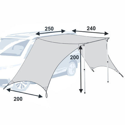 yourGEAR Tropea Motorhome Tarp Sonnensegel mit Seitenwänden