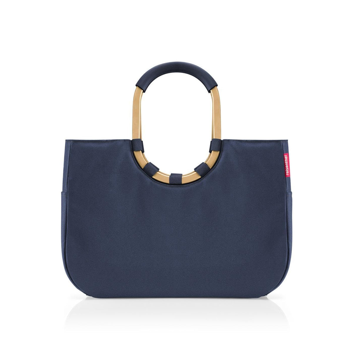 reisenthel loopshopper L midnight gold – Shopper aus recyceltem PET mit Rundgriff und Aluminiumrahmen