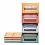 RMAN Kleiderschrank Organizer Schubladenbox stapelbar 4er Set aus PP-Kunststoff mit Gleitschiene