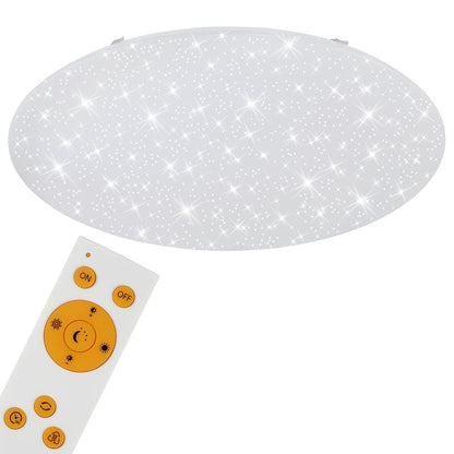 BRILONER LED Deckenleuchte 80cm - dimmbar warm-kalt Weiss, runde, flache, weiße Leuchte. Ermöglicht dimmbare Raumbeleuchtung mit einstellbarer Farbtemperatur.