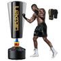 LEKÄRO freistehender Kickboxsack Erwachsene - Schwarz Gold. Großer, zylindrischer Standboxsack zum Kickboxtraining.