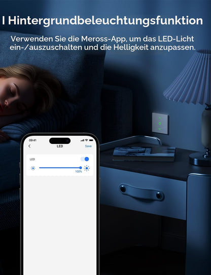 meross Matter Rolladenschalter MRS100 mit WLAN und Zeitschaltuhr