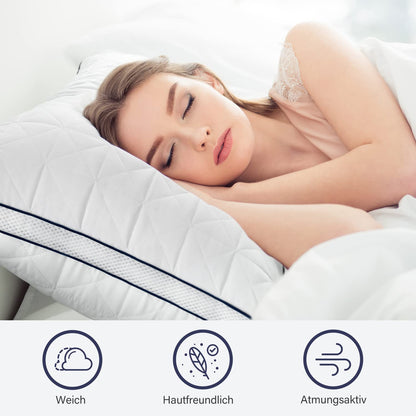 BedStory Kopfkissen 40x80 Mikrofaser 2er Set höhenverstellbar