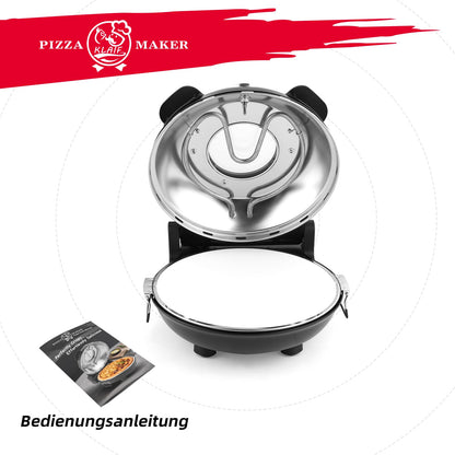 KLAIF Pizzaofen elektrisch 420 °C mit 31 cm Keramik-Pizzastein 1200 W