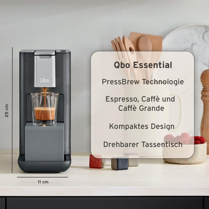Tchibo Qbo ESSENTIAL Kapselmaschine Bright Sand inkl. 16 Kapseln