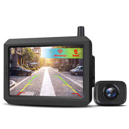 AUTO-VOX W7 Rückfahrkamera Set kabellos mit 5 Zoll Monitor, IP68