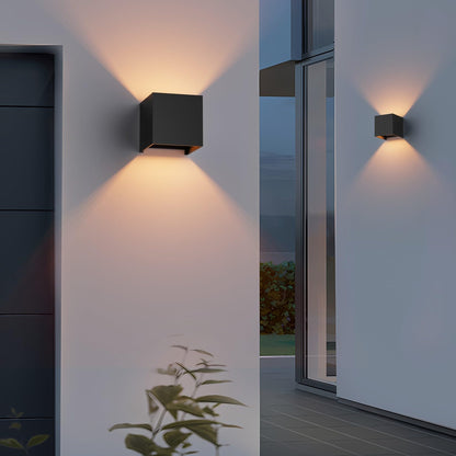 Klighten LED Wandleuchte G9 für innen und aussen, 2er-Set, schwarz