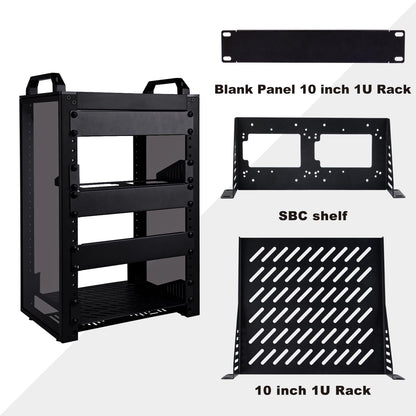 GeeekPi DeskPi RackMate T1 Netzwerkschrank 8U Schwarz