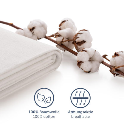 Blumtal Molton Matratzenschoner 140x200 cm, 100% Baumwolle, 2er Set