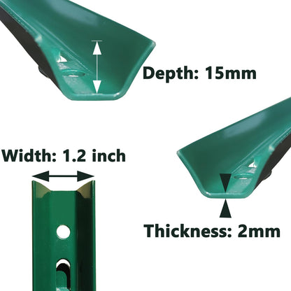 ARIFARO Zaunpfosten 152cm – U-Pfosten, kein Graben (10 Stk.)