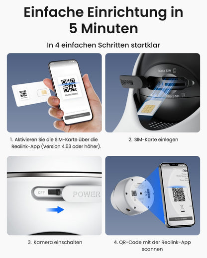 Reolink Go PT Plus 4G LTE Überwachungskamera 5MP PTZ Solar Set