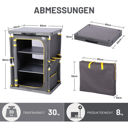 TIMBER RIDGE Campingschrank faltbar, Campingküche mit Tragetasche